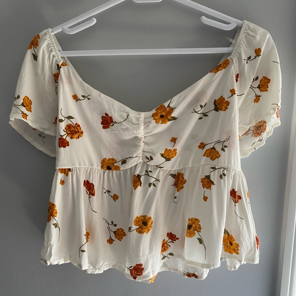 NWT Pacsun L.A. Hearts size XS floral white orange tank top blouse